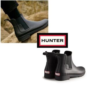 NWT HUNTER Women's Refined Waterproof Chelsea Boots,  7